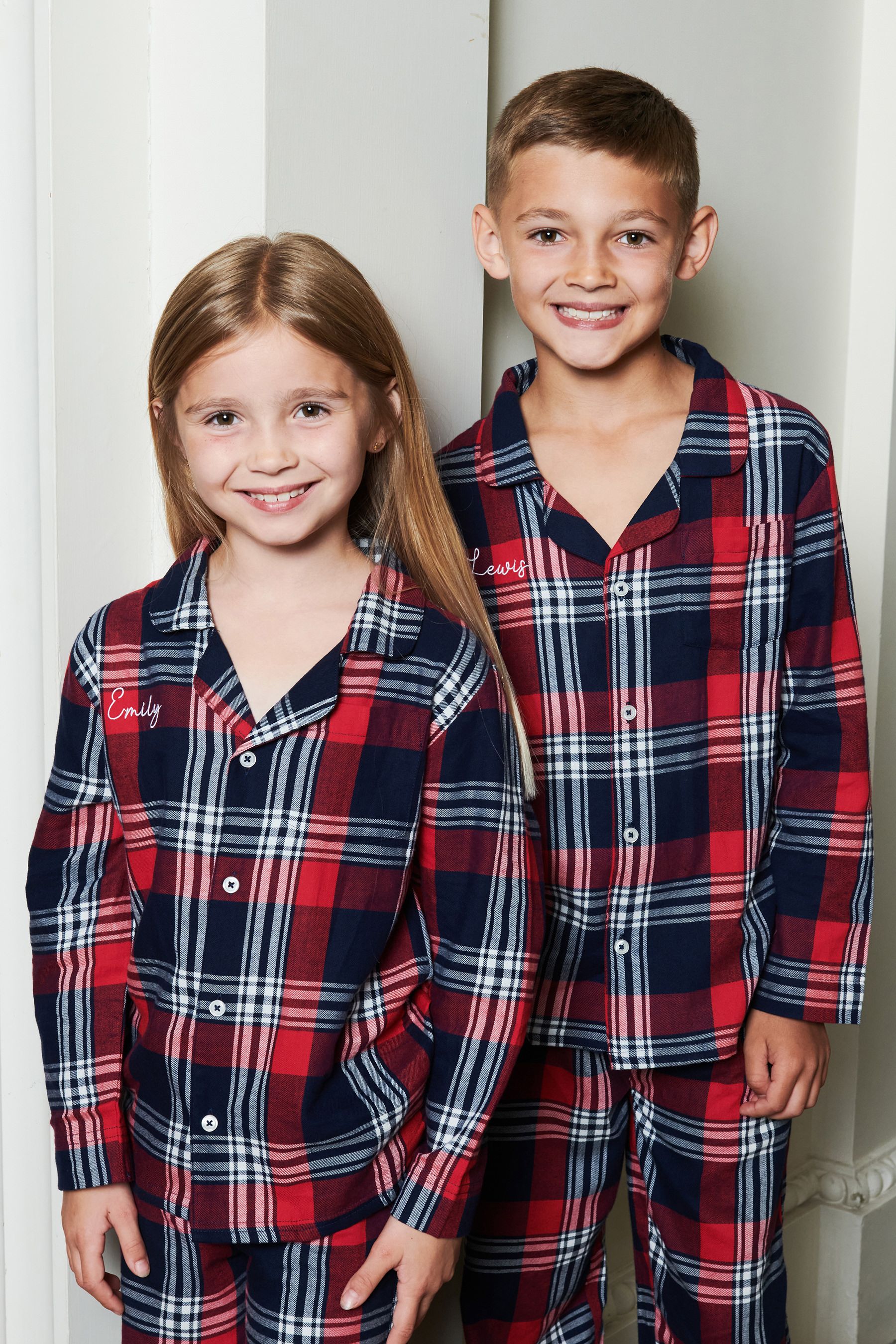 Childrens red tartan discount pyjamas