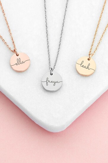 Personalised Disc Necklace by Treat Republic