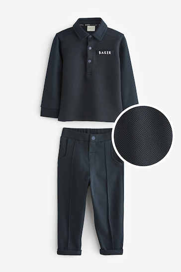 Baker by Ted Baker Textured Polo Shirt and Trousers Set