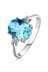 The Diamond Store Blue Topaz 2.60ct and Diamond Ring in 9K White Gold
