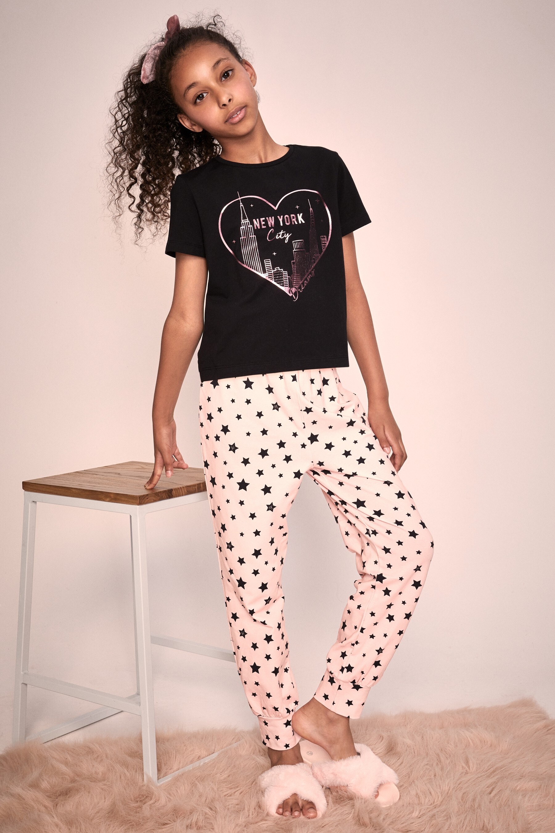 Buy Lipsy Short Sleeve Long Leg Pyjama Set from the Next UK online shop