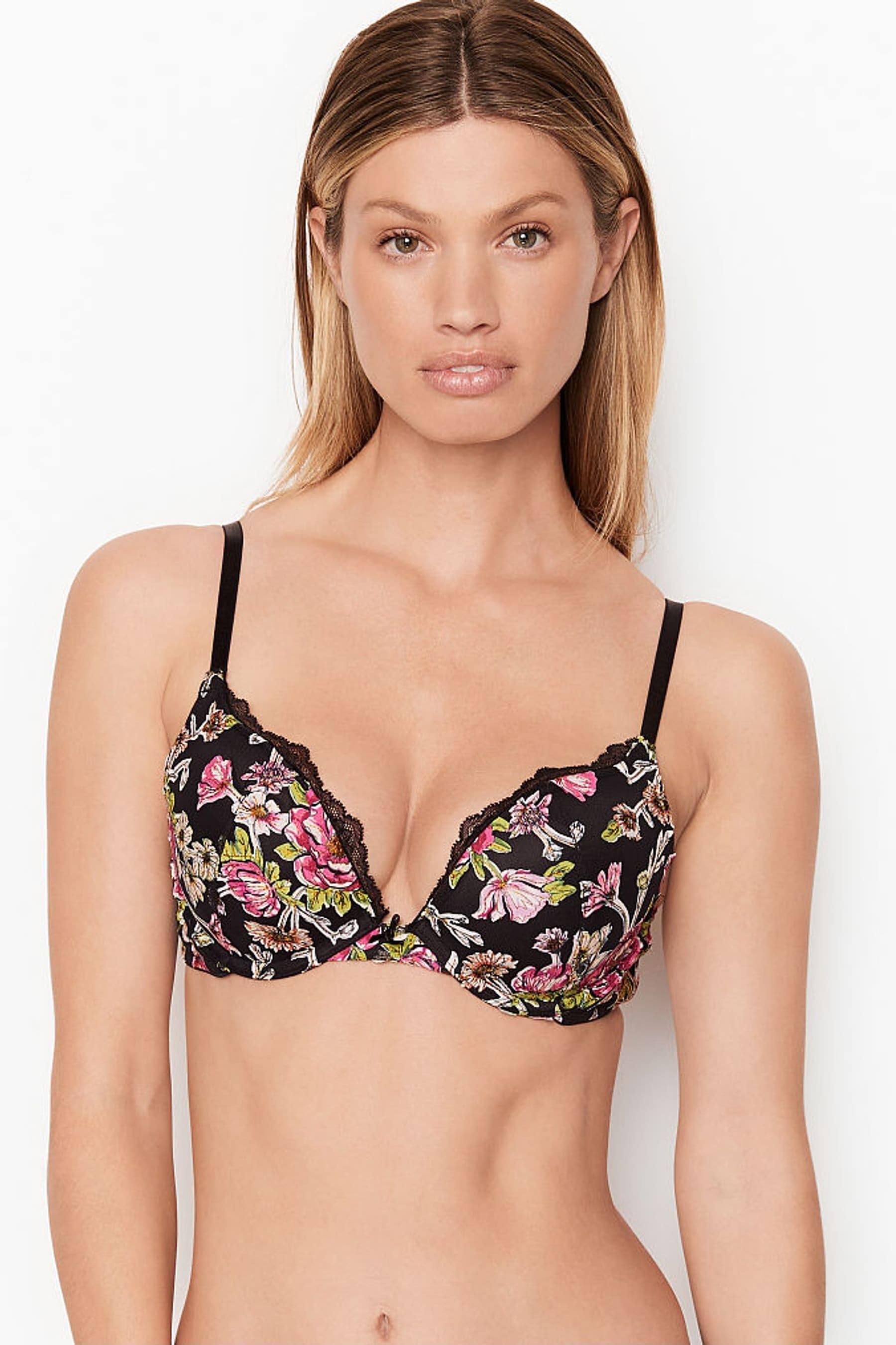 Buy Victoria S Secret Black Embroidered Push Up Bra From The Next Uk Online Shop