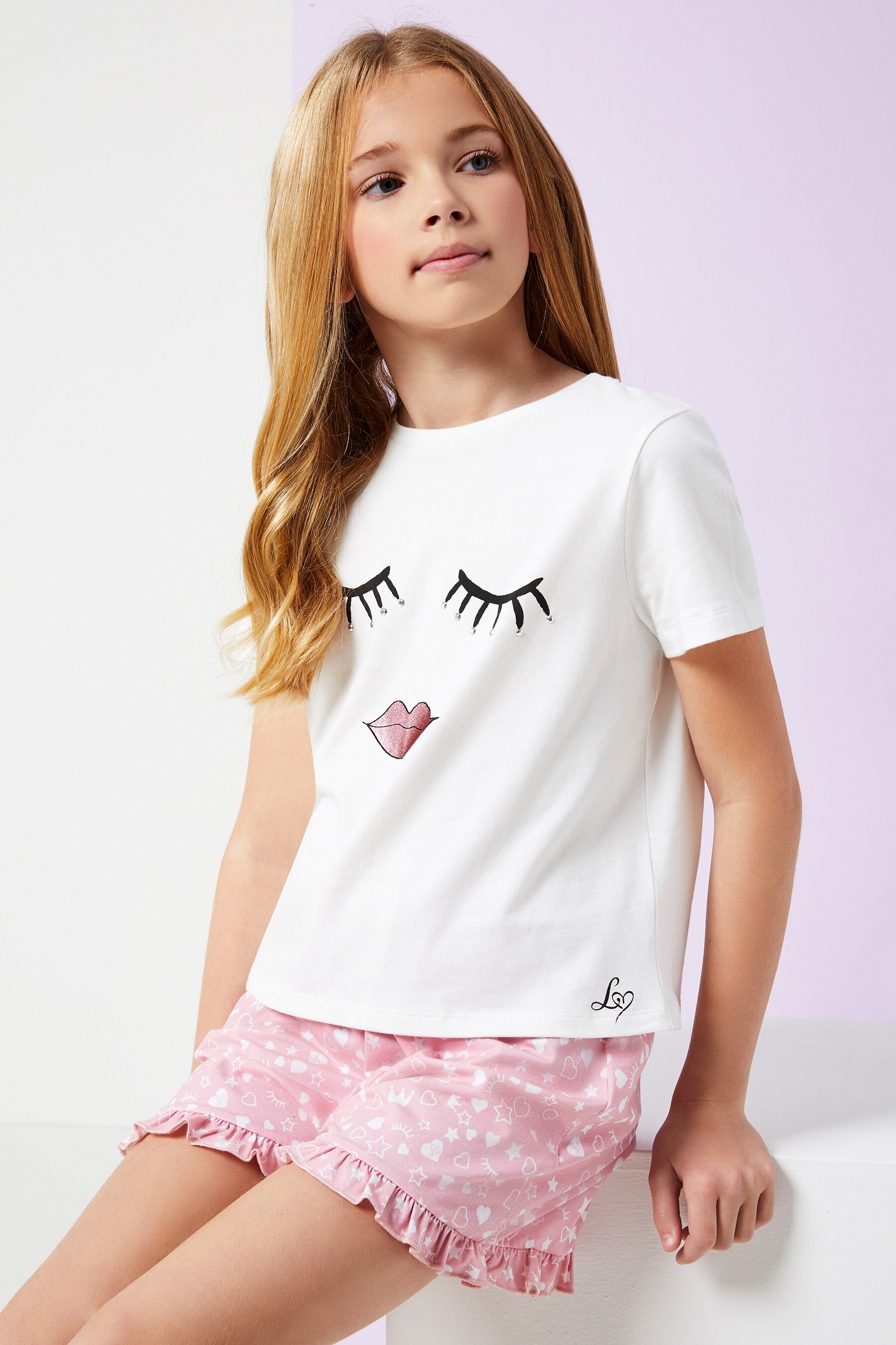 lipsy short sleeve pyjama set