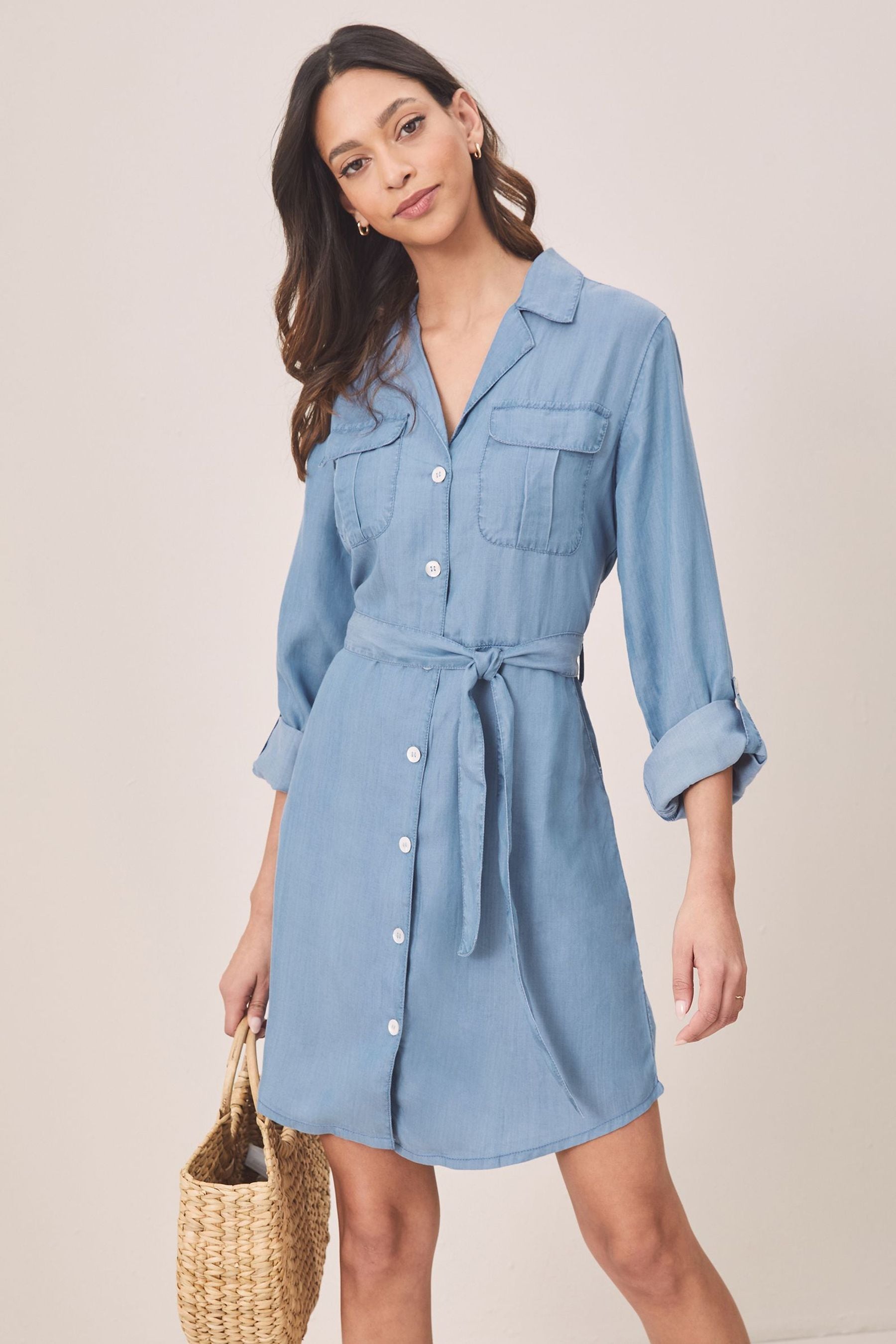 Buy Lipsy Lightweight Denim Shirt Dress from Next Ireland