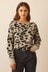 Friends Like These Animal Jaquard Knitted Slash Neck Jumper