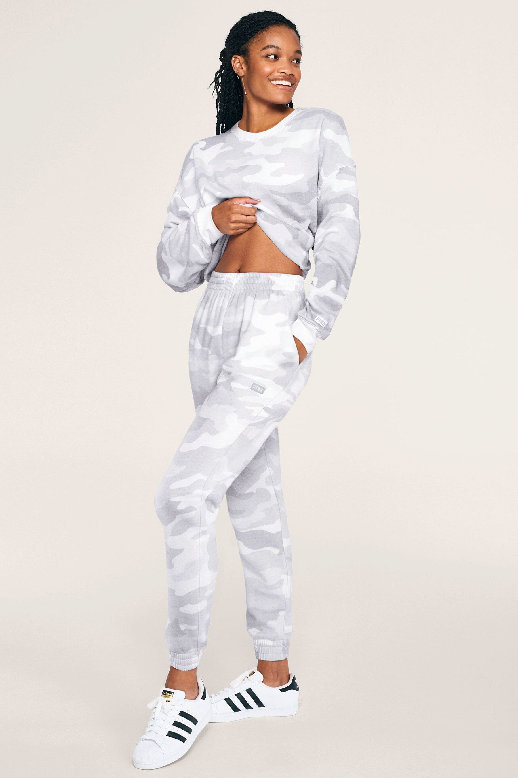 Pink campus jogger sales