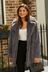 Friends Like These Grey Long Line Texture Faux Fur Jacket