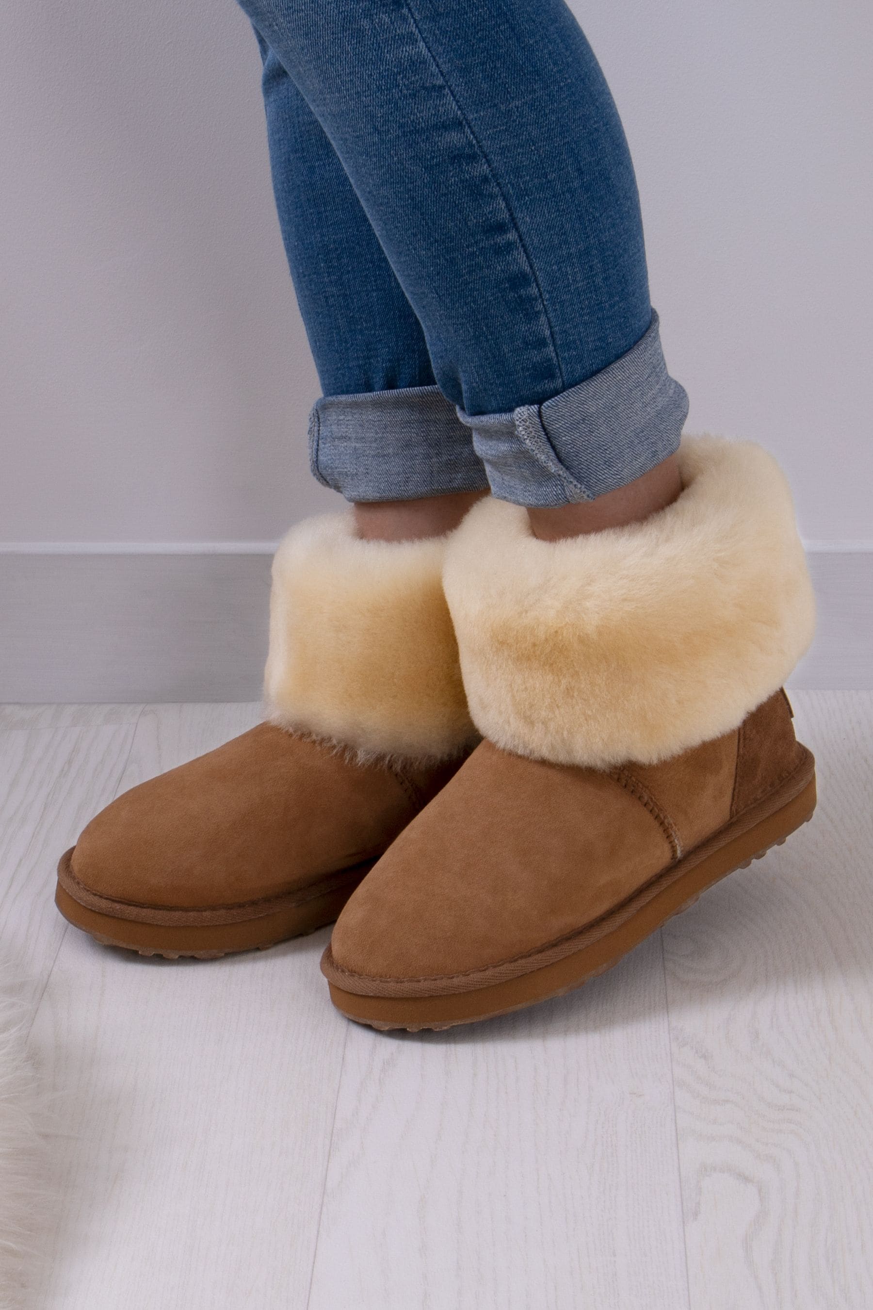 Buy Just Sheepskin Brown Ladies Cornwall Sheepskin Boots from the