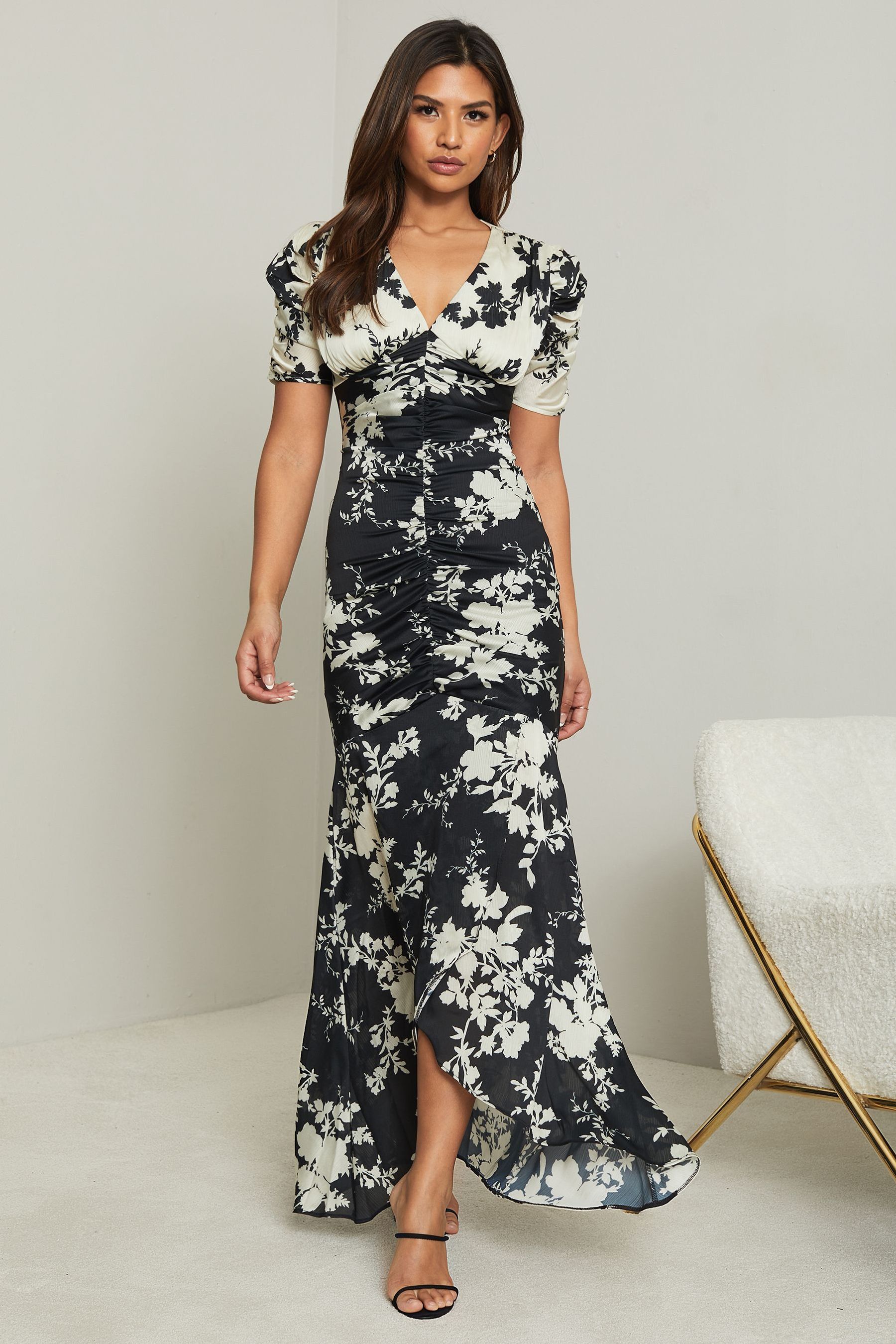 Buy Lipsy Ruched Front Maxi Dress from Next Ireland