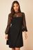 Dolce & Gabbana tile print drawstring swimming shorts Black Lace Yoke Mini Long Sleeve clothing Dress
