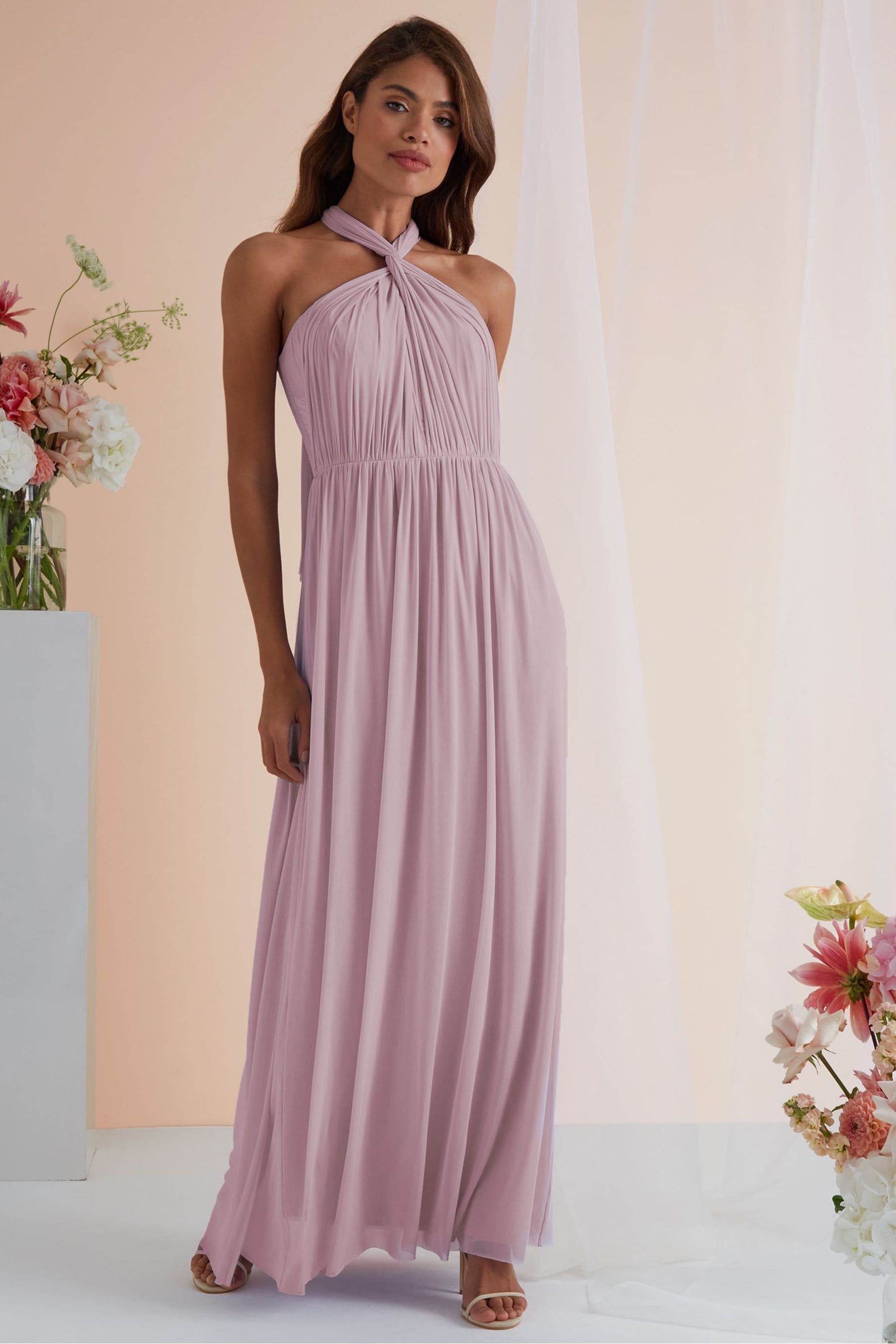 Lipsy bella bandeau hotsell maxi dress red
