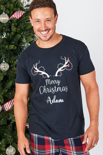 next.co.uk | Personalised Mens Matching Family Christmas Pyjamas by Dollymix
