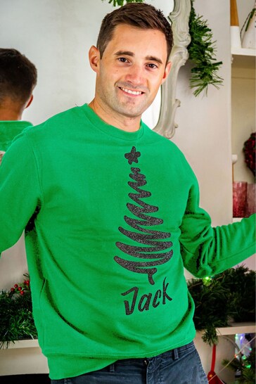 Personalised Mens Christmas Sweatshirt by Percy and Nell