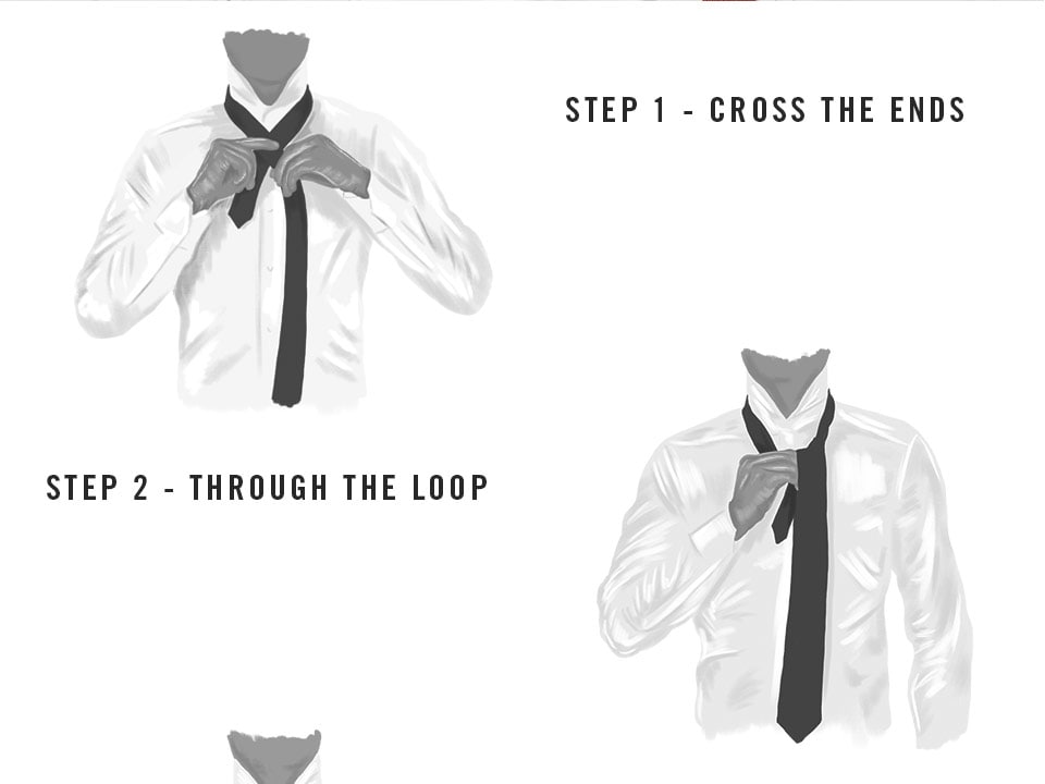 Steps to tie a windsor knot