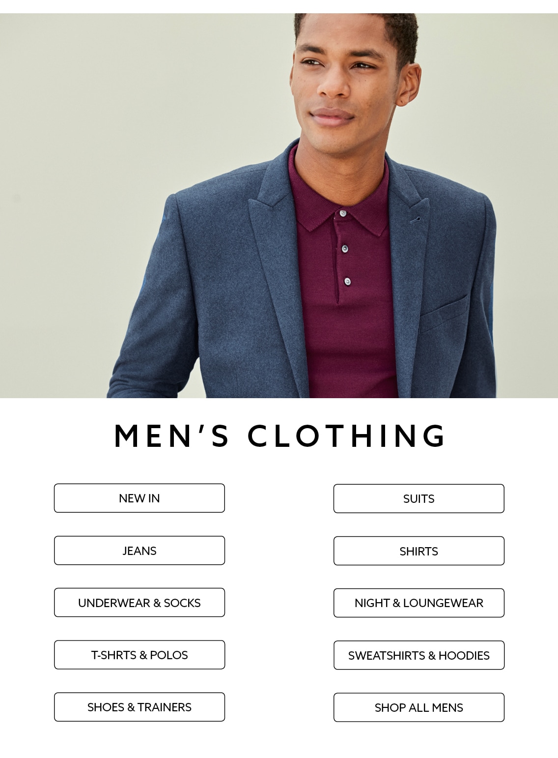 Next clothing uk mens 2025